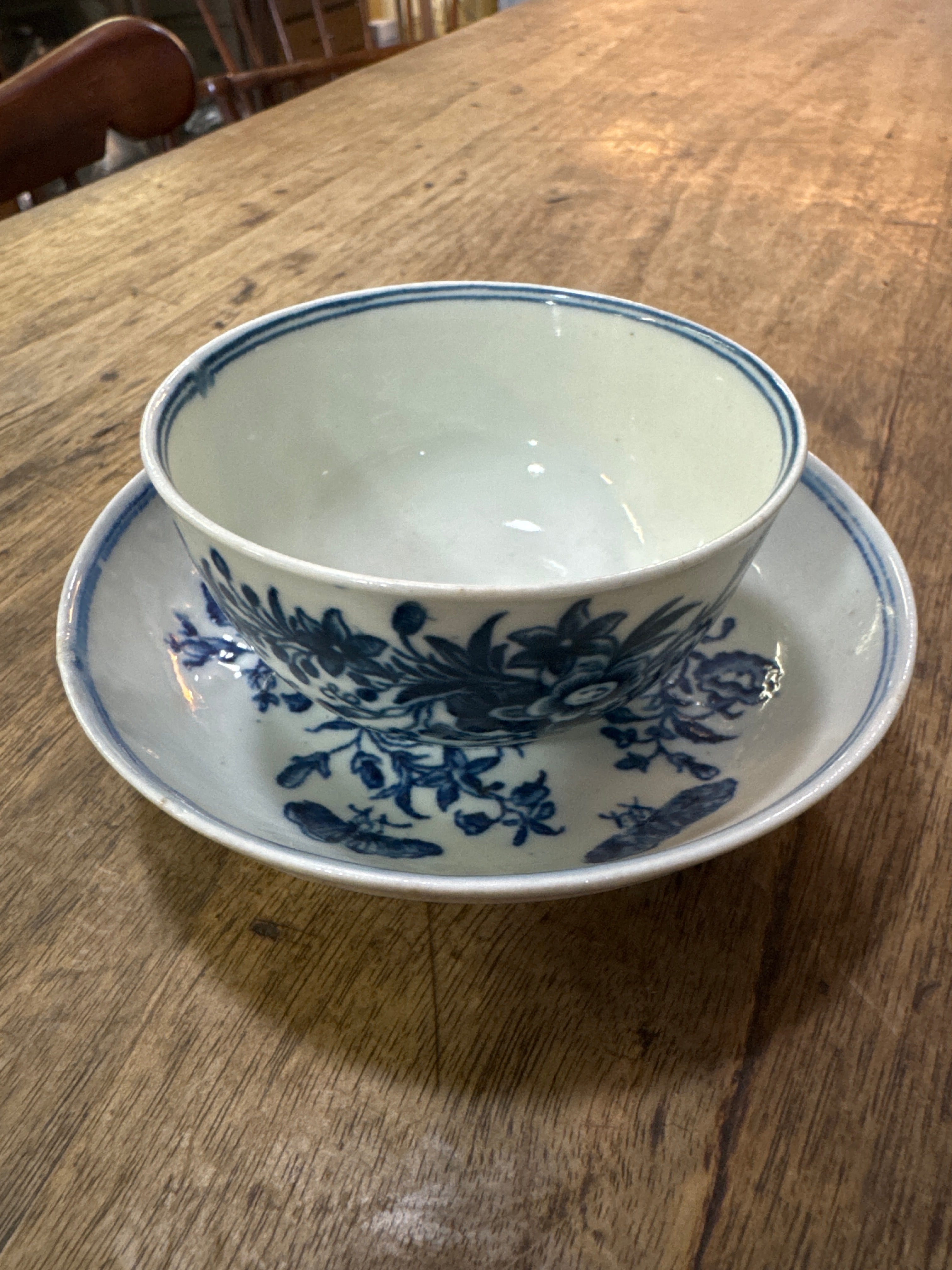 初期Worcester シュガーボウル(1770年頃) 17th century, Worcester tea bowl and saucer. – Tea and Chi