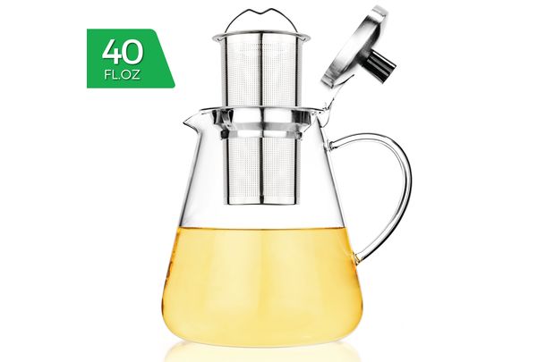 Double-walled, glass infuser cup