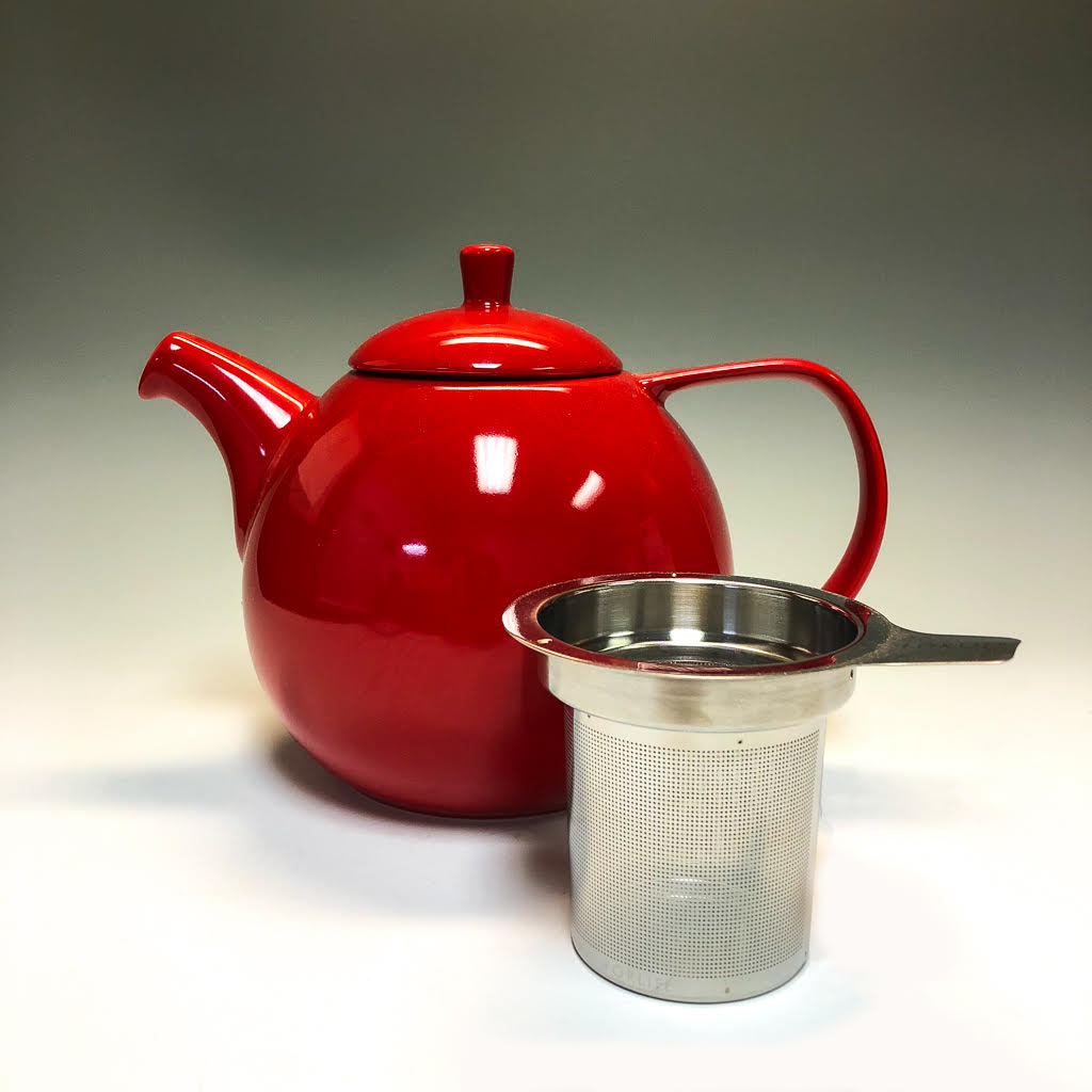 Ceramic Teapot With Stainless Steel Infuser - Tea and Chi